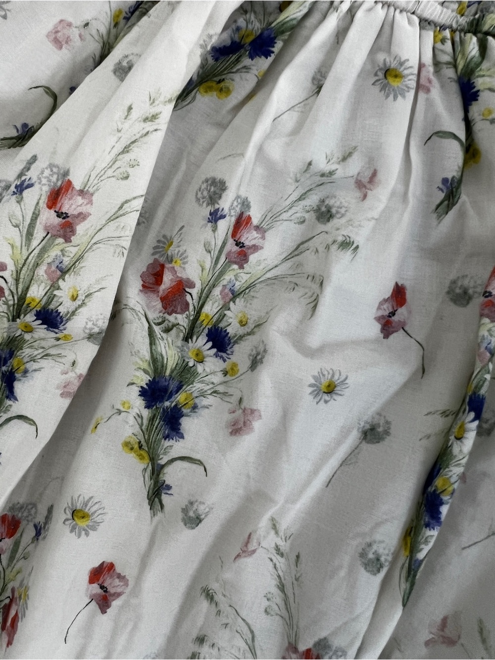 Doen DÔEN Quinley Dress Painted Bouquet White Organic Cotton Maternity NWOT S - Picture 3 of 7